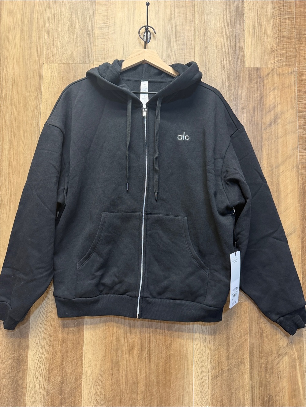 ALO - Accolade Black Zippered Hoodie
